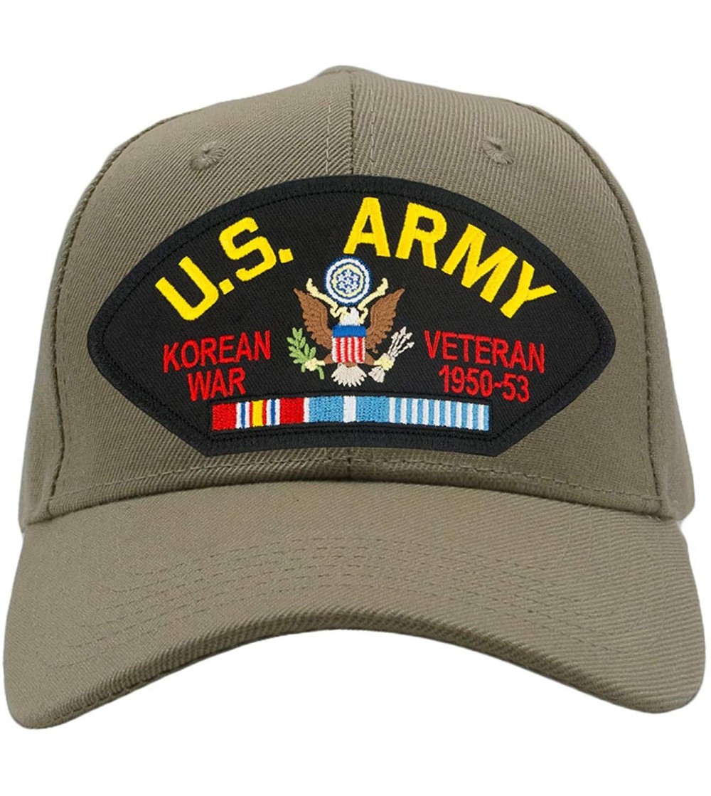 Baseball Caps US Army - Korean War Veteran Hat/Ballcap Adjustable One Size Fits Most - Tan/Khaki - CC18ICCEL3K