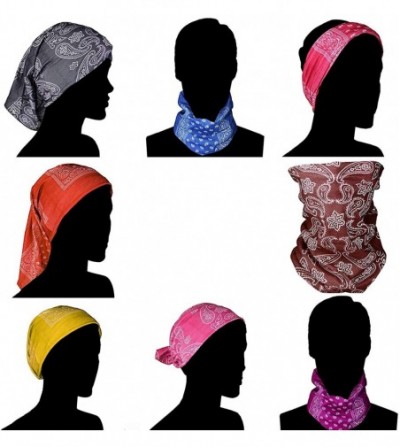 Headbands Single Side Print Mandala Bandana Square Handkerchief Girl Wrap - Hibiscus Flowers - CI197WCDC4M