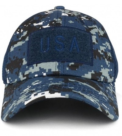 Baseball Caps USA American Flag Embroidered Removable Tactical Patch Micro Mesh Cap - Ntg - C2183D603X4