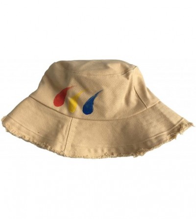 Sun Hats Fashion Fruit Bucket Hat for Women Trendy Strawberry Painted Foldable Summer Cotton Fisherman Sun Caps - Z-khaki - C...