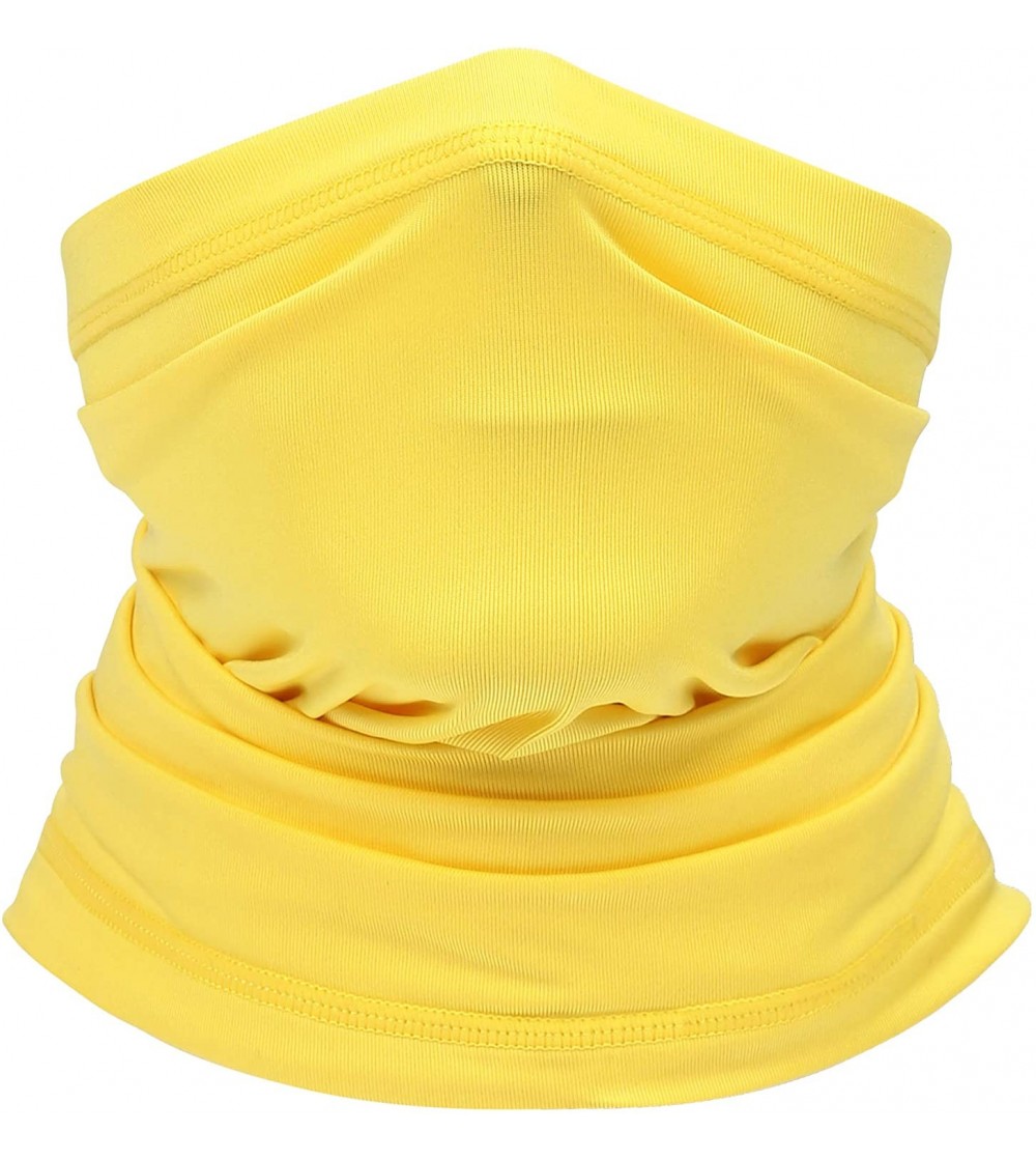 Balaclavas Summer Neck Gaiter Face Scarf/Neck Cover/for Sun Protection Headwear Hear Warp - Yellow - CL197YDO0LO