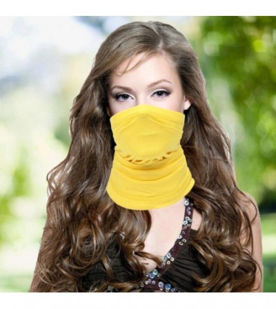 Balaclavas Summer Neck Gaiter Face Scarf/Neck Cover/for Sun Protection Headwear Hear Warp - Yellow - CL197YDO0LO
