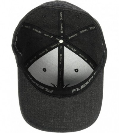 Baseball Caps Men's Black Textures Baseball Cap - Black (Blend) - CP187ELZXO5