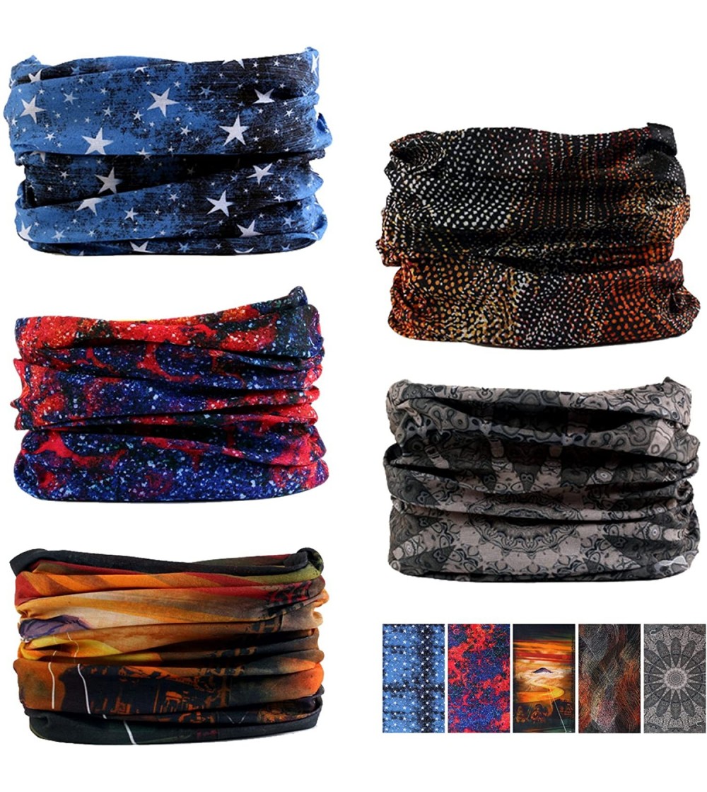 Headbands Wide Headbands for Men and Women Athletic Moisture Wicking Headwear for Sports-Workout-Yoga Multi Function - CF18EE...