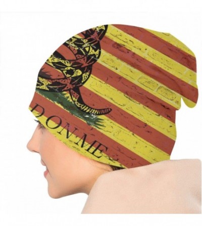 Skullies & Beanies Unisex Fashion Flag Beanie Baggy Hat Slouchy Skull Beanie for Men Women - Don't Tread on Me1 - CR193G5M5LR