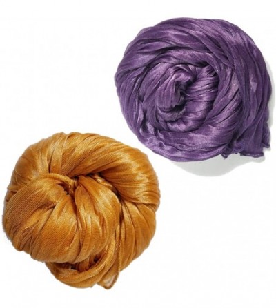 Headbands Head Wrap Scarf Turban - Long Black Head Scarf Wrap Turban Hair Scarf Tie Color Headband 1 or 2 Set - C318CAGQ5EN