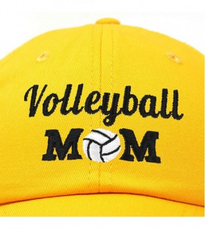 Baseball Caps Volleyball Mom Premium Cotton Cap Womens Hats for Mom - Gold - CL18IWXN2QZ