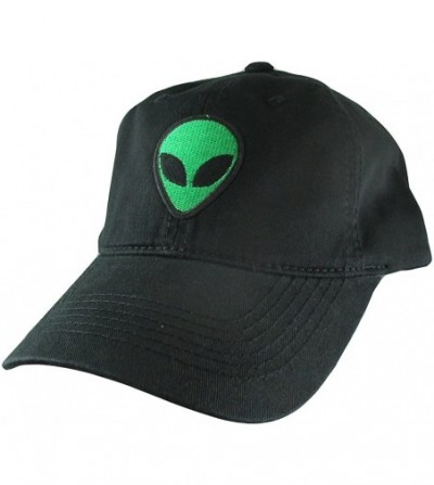 Baseball Caps Alien Dad Hat- Black Baseball Cap- Embroidered Patch - CQ18G02TCH5