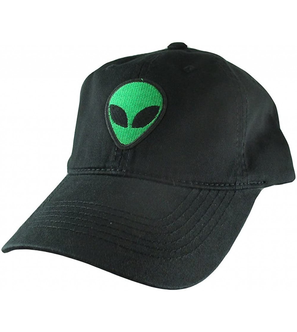 Baseball Caps Alien Dad Hat- Black Baseball Cap- Embroidered Patch - CQ18G02TCH5