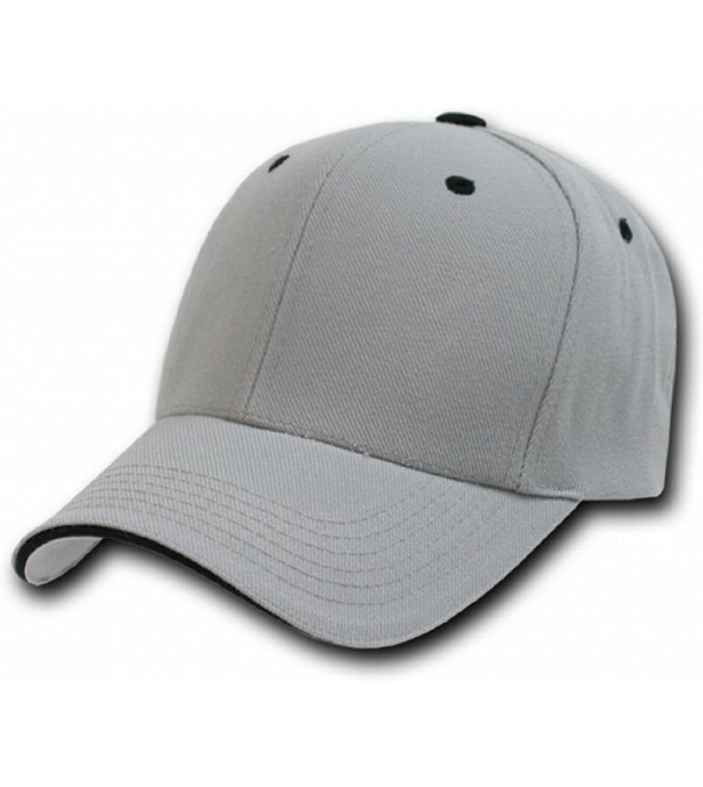 Baseball Caps Orgianl Sandwich Visor Baseball Caps - Adjustable - Grey/Black - CY119Q4OTCN