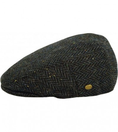 Newsboy Caps Men's Herringbone Flat Ivy Newsboy Hat Premium Wool Gatsby Cabbie Cap - Olive Sprinkle - C318A0OGY4E