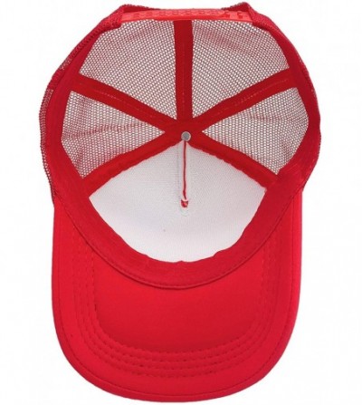 Baseball Caps Make America Great Printed Baseball Cap Unisex Adjustable Mesh Back Hat - 004 Red - C518G7ONWMX