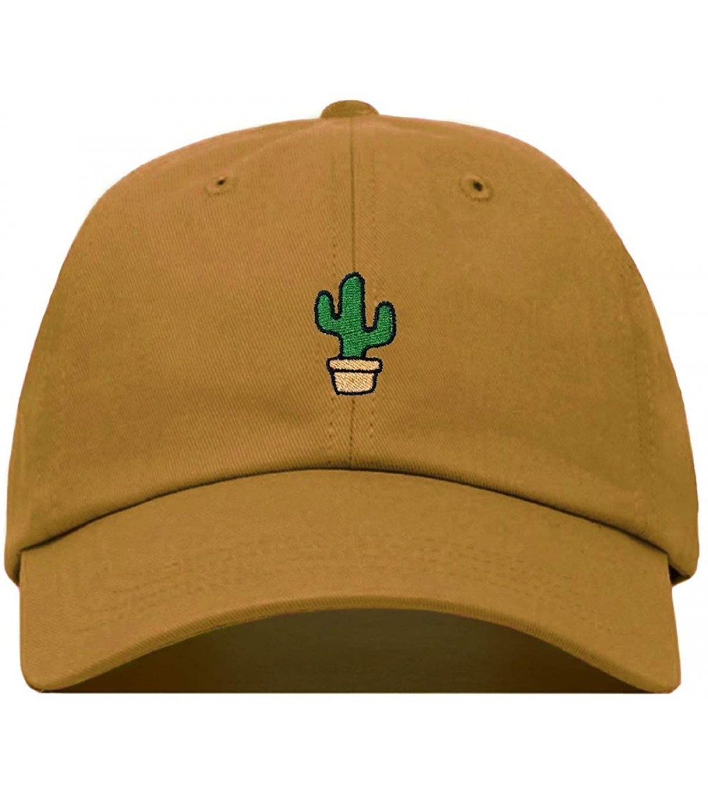 Baseball Caps Cactus Baseball Hat- Embroidered Dad Cap- Unstructured Soft Cotton- Adjustable Strap Back (Multiple Colors) - C...