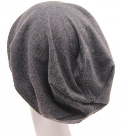 Skullies & Beanies Unisex Fashion Outdoor Sport Beanies Baggy Hippop Cotton Hat Skull Caps - P Dark Grey - CP1865I7NUT