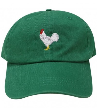 Baseball Caps Chicken Cotton Baseball Dad Caps - Kelly Green - CZ12M3UYY0X