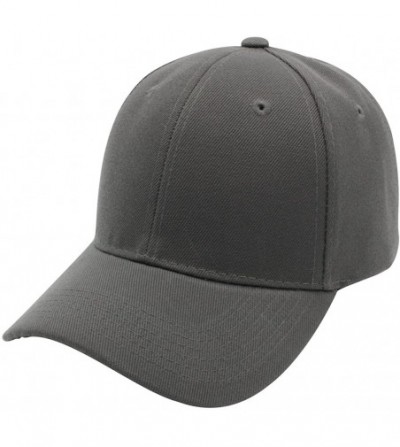 Baseball Caps Baseball Cap Men Women - Classic Adjustable Plain Hat - Dark Grey - C117YKDLNL8
