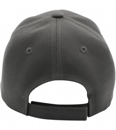 Baseball Caps Baseball Cap Men Women - Classic Adjustable Plain Hat - Dark Grey - C117YKDLNL8