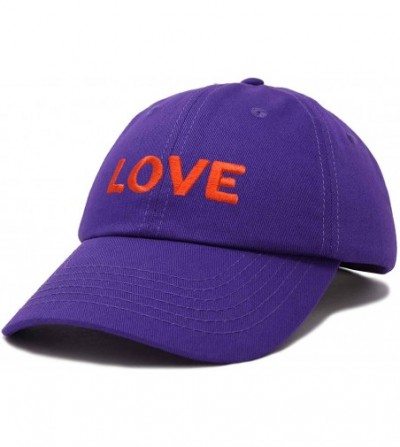 Baseball Caps Custom Embroidered Hats Dad Caps Love Stitched Logo Hat - Purple - C518M7YXEQR
