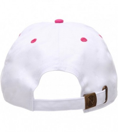 Baseball Caps Two Tone 100% Cotton Stonewashed Cap Adjustable Hat Low Profile Baseball Cap. - Hot Pink - CT12O20RZOJ