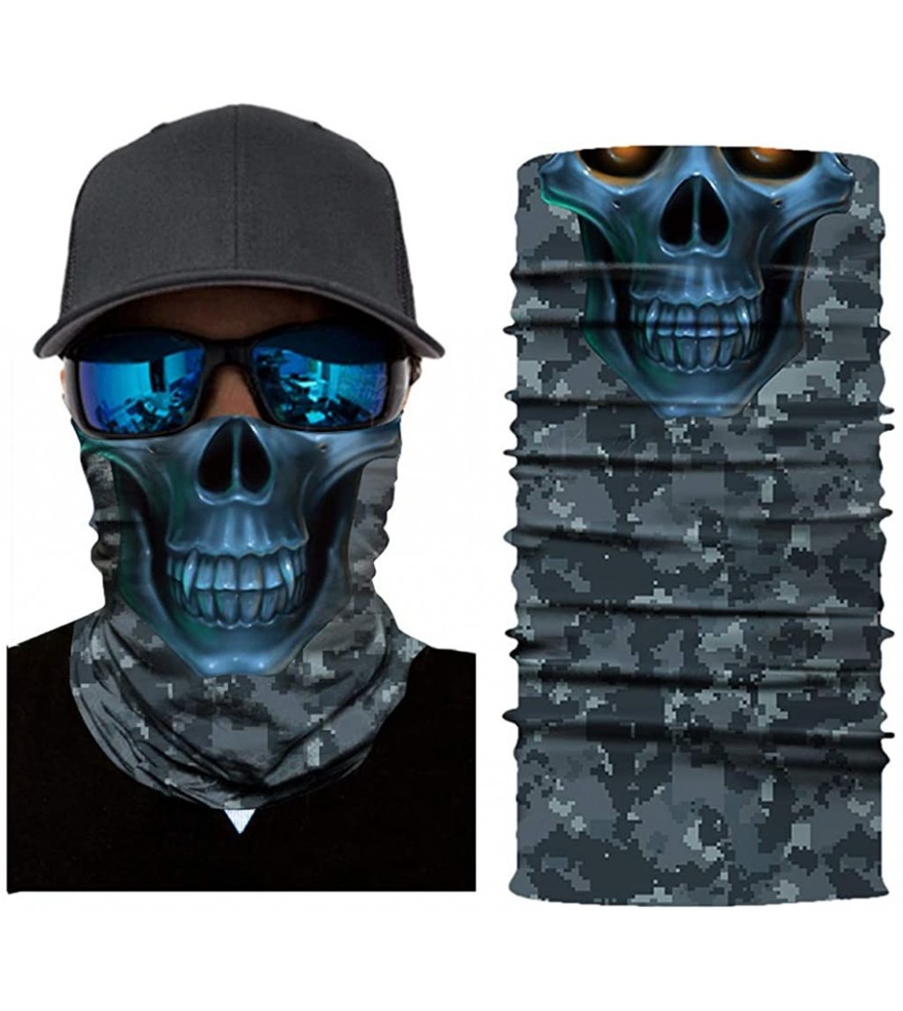 Balaclavas Skull Face Mask- Rave Bandana- Neck Gaiter- Scarf- Summer Balaclava for Dust Wind UV Protection - Nmb - CL1986OCLIC