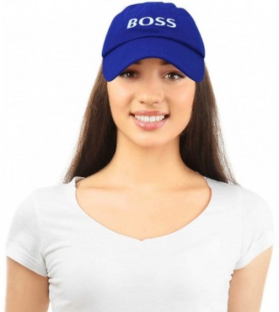 Baseball Caps BOSS Baseball Cap Dad Hat Mens Womens Adjustable - Royal Blue - CK18M9N74GZ