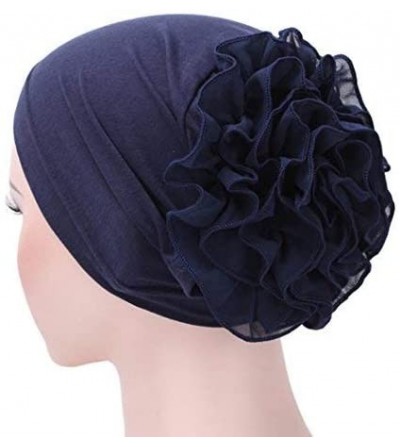 Skullies & Beanies Women Flower Elastic Turban Beanie Wrap Chemo Cap Hat - 4 - CI185R0UTII