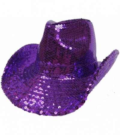 Cowboy Hats Holiday Deals! Western Purple Sequins/Birthday Girl/Red Hat Ladies - CU115H1S97Z
