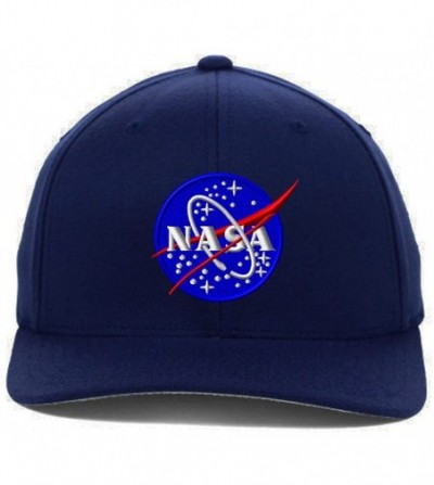 Baseball Caps Lunar NASA- Fine Finished Embroidered- Flexfit Hats - Navy - CU12HYS0287