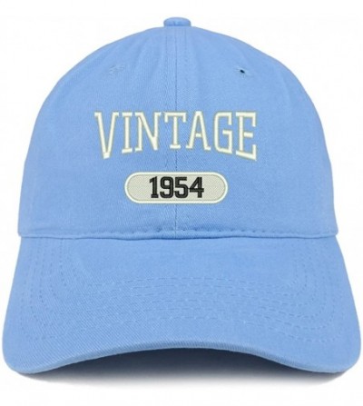 Baseball Caps Vintage 1954 Embroidered 66th Birthday Relaxed Fitting Cotton Cap - Carolina Blue - CA180ZKDHUA