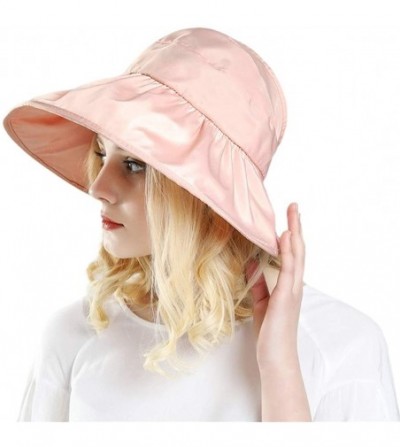 Visors Women's Wide Brim Sun UV Protection Visor Hats for Beach Fishing - A-pink - CJ18NWSW5AE
