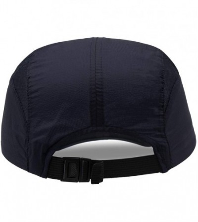 Baseball Caps Men's Foldable Lightweight Quick Dry Breathable Sports Mesh Baseball Caps - Black - C218TD4S075