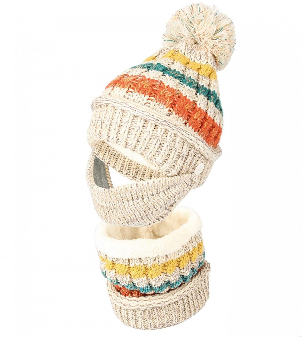 WITHMOONS Nordic Bobble Beanie DZX0024