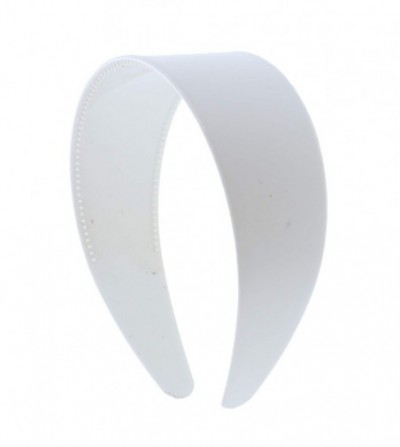 Headbands White 2 Inch Hard Plastic Headband with Teeth Women and Girls wide Hair band (Motique Accessories) - White - CQ11SM...