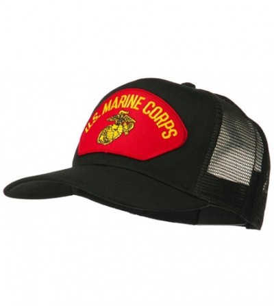 Baseball Caps US Marine Corps Fan Shape Patched Cap - Black - CN11RNPS8MJ