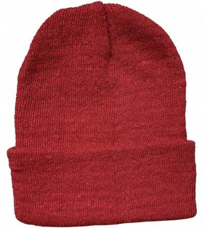 Skullies & Beanies Winter Beanies- Wholesale Bulk Cold Weather Thermal Warm Stretch Skull Cap- Mens Womens Unisex Hat - C318T...