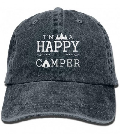 Baseball Caps I'm A Happy Camper Baseball Hat Men and Women Summer Sun Hat Travel Sunscreen Cap Fishing Outdoors - Blue - CL1...