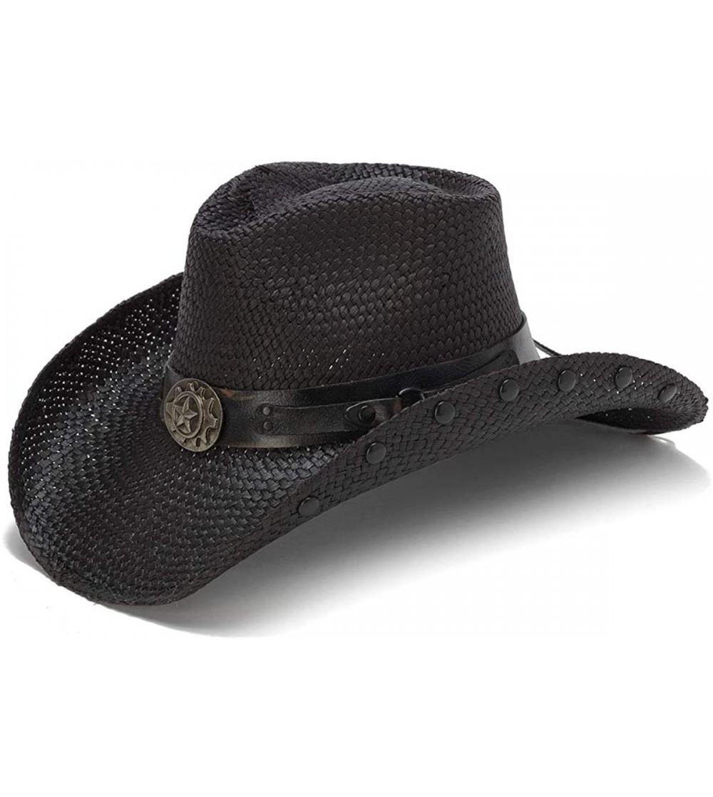Cowboy Hats Men's Sheriff Stud Cowboy Hat - C418OQ3NZ0O