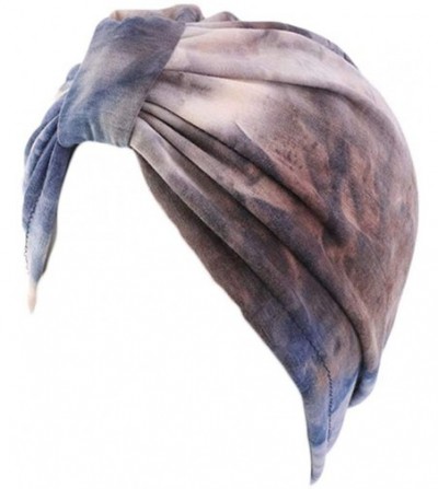 Skullies & Beanies Women Flower Elastic Turban Beanie Wrap Chemo Cap Hat - Wine1 - CF188AU5DY7