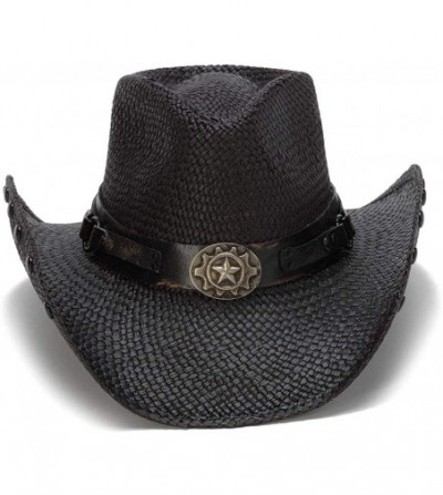 Cowboy Hats Men's Sheriff Stud Cowboy Hat - C418OQ3NZ0O