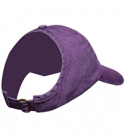 Baseball Caps Backless Ponytail Hat Baseball Cap Natural Curly Hair Hat with Ponytail Hole - Purple(style1) - CN18U59Y2TG