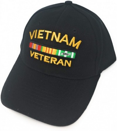 Baseball Caps Vietnam Veteran Hat- Embroidered Black Vietnam Veteran Cap - C2184XCRUYG