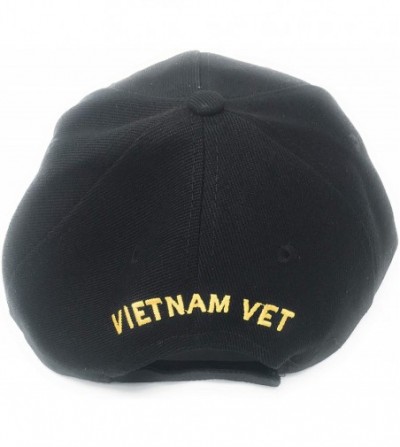 Baseball Caps Vietnam Veteran Hat- Embroidered Black Vietnam Veteran Cap - C2184XCRUYG