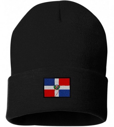 Skullies & Beanies Dominican Republic Custom Personalized Embroidery Embroidered Beanie - Black - CL12N6E5M2E
