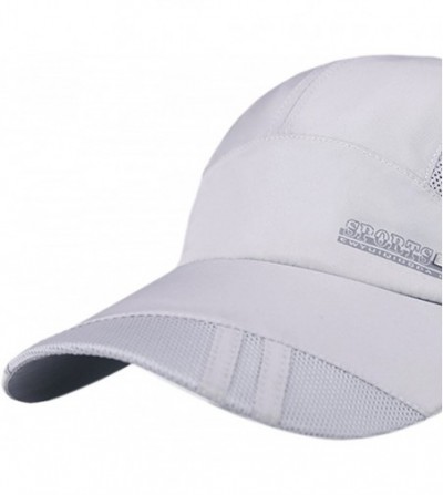 Baseball Caps Unisex Mesh Brim Tennis Cap Outside Sunscreen Quick Dry Adjustable Baseball Hat - C-light Gray - C017YZM3YQH