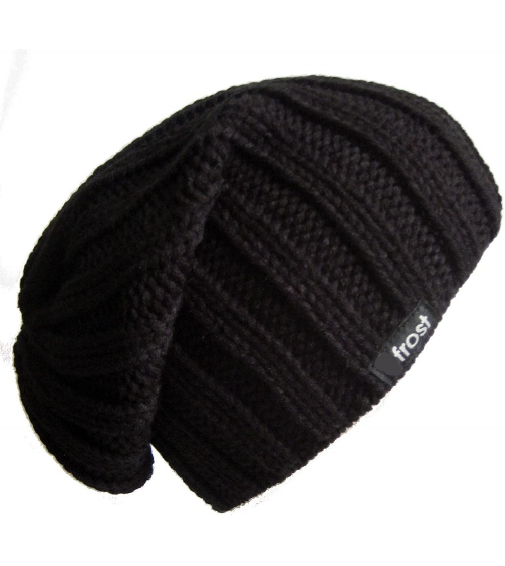 Skullies & Beanies Fall Winter Mens Slouchy Hat Beanie - Black - C711BH7MJNN