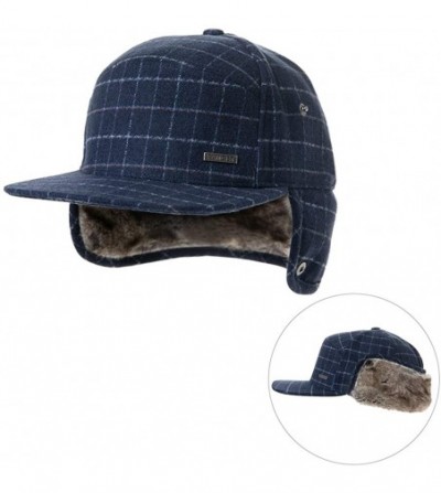 Skullies & Beanies Wool/Cotton/Washed Baseball Cap Earflap Elmer Fudd Hat All Season Fashion Unisex 56-61CM - 00776_navy Blue...