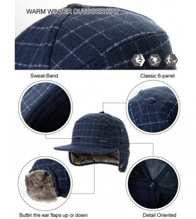 Skullies & Beanies Wool/Cotton/Washed Baseball Cap Earflap Elmer Fudd Hat All Season Fashion Unisex 56-61CM - 00776_navy Blue...