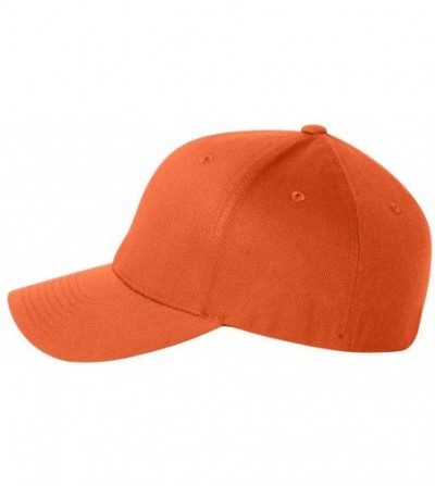 Baseball Caps Silver Wooly Combed Stretchable Fitted Cap Kappe Baseballcap Basecap - Orange - C3117NJ11DD