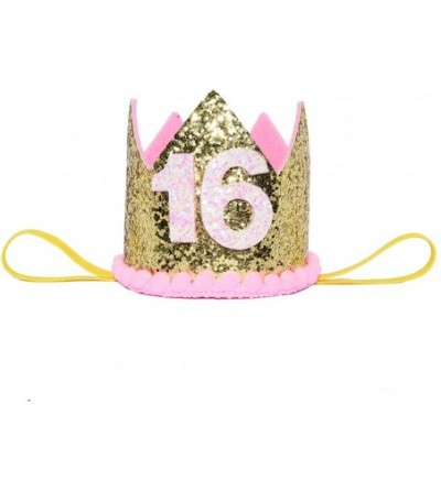Headbands Birthday Headband Anniversary Supplies - Pink Golden 16 - CL187HOKW09