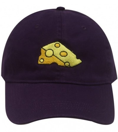 Baseball Caps Cheese Cotton Baseball Dad Caps - Purple - CG12MY0SJLB